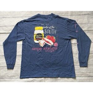SIMPLY SOUTHERN LONG SLEEVE SHIRT Butter Of The South Size Extra Large XL HTF